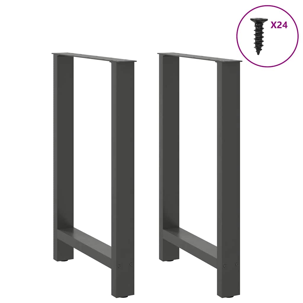 vidaXL Bartafelpoten 2 st 60x(90-91) cm staal antraciet, foto 2
