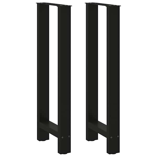 vidaXL baarilaua jalad, mustad, 2 tk, 40 x (100&ndash;101) cm, terasest