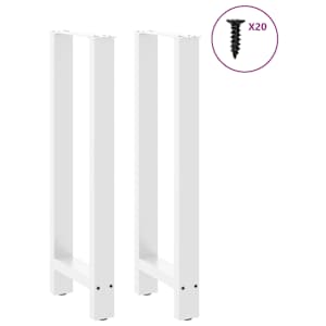 Nohy barového stolu bílé 2 ks 40 x (100-101) cm ocelové - obrázek 3