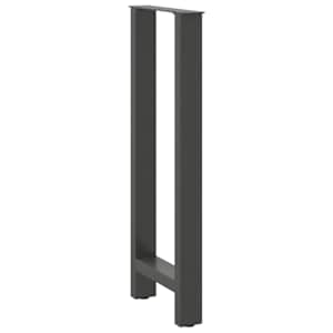 Nohy k barovému stolu antracitové 2 ks 40 x (100-101) cm ocelové - obrázek 4