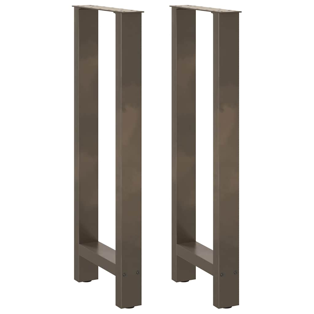 Pernas mesa centro 2 pcs 40x(100-101) cm aço natural