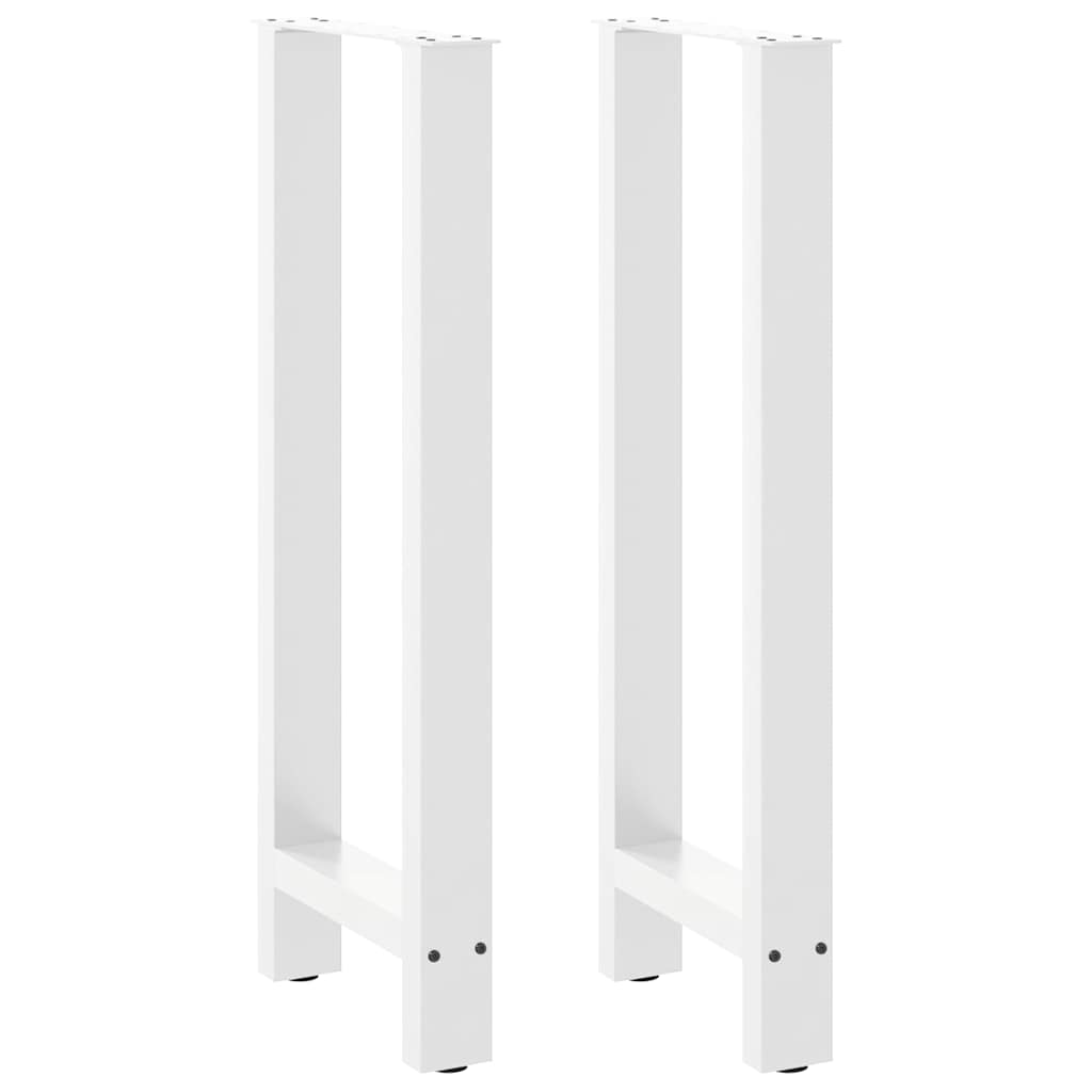 vidaXL Nohy barového stolu bílé 2 ks 50 x (100-101) cm ocelové