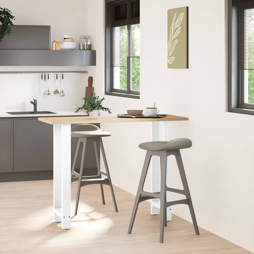 vidaXL barbordsben hvide 2 stk. 50x(100-101) cm stål