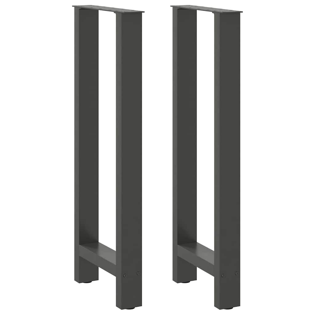 vidaXL Nohy k barovému stolu antracitové 2 ks 50 x (100-101) cm ocelové