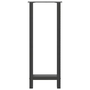 Nohy k barovému stolu antracitové 2 ks 50 x (100-101) cm ocelové - obrázek 5