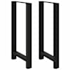 vidaXL baarilaua jalad, mustad, 2 tk, 60 x (100&ndash;101) cm, terasest