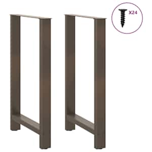 Nohy barového stolu z přírodní oceli 2 ks 60 x (100-101) cm ocel - obrázek 3