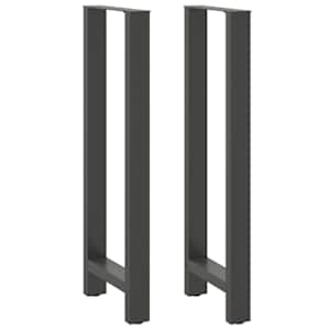 Nohy k barovému stolu antracitové 2 ks 40 x (110-111) cm ocelové - obrázek 1