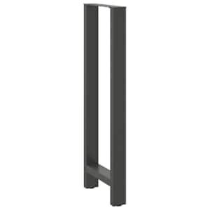 Nohy k barovému stolu antracitové 2 ks 40 x (110-111) cm ocelové - obrázek 4