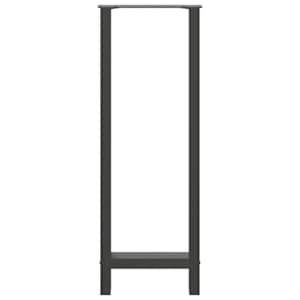 Nohy k barovému stolu antracitové 2 ks 40 x (110-111) cm ocelové - obrázek 5