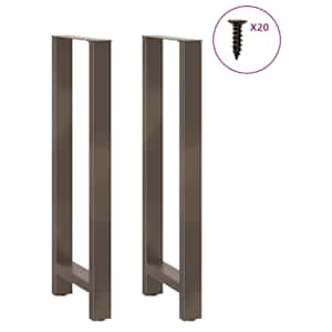 Nohy barového stolu z přírodní oceli 2 ks 40 x (110-111) cm ocel - obrázek 3