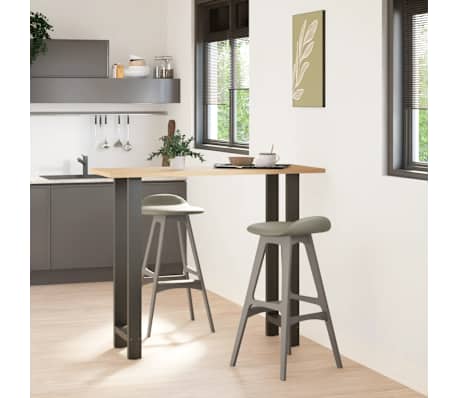vidaXL Pieds de table de bar Anthracite 2 pi&egrave;ces 50 x (110-111) cm Acier