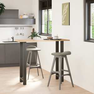 vidaXL Pieds de table de bar Anthracite 2 pi&egrave;ces 50 x (110-111) cm Acier