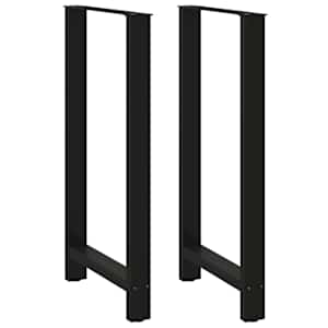 Nohy barového stolu černé 2 ks 60 x (110-111) cm ocelové - obrázek 1