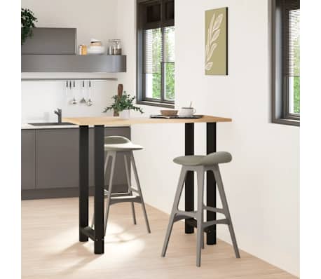vidaXL Noge za barski stol Crne 2 kom 60 x (110-111) cm Čelične