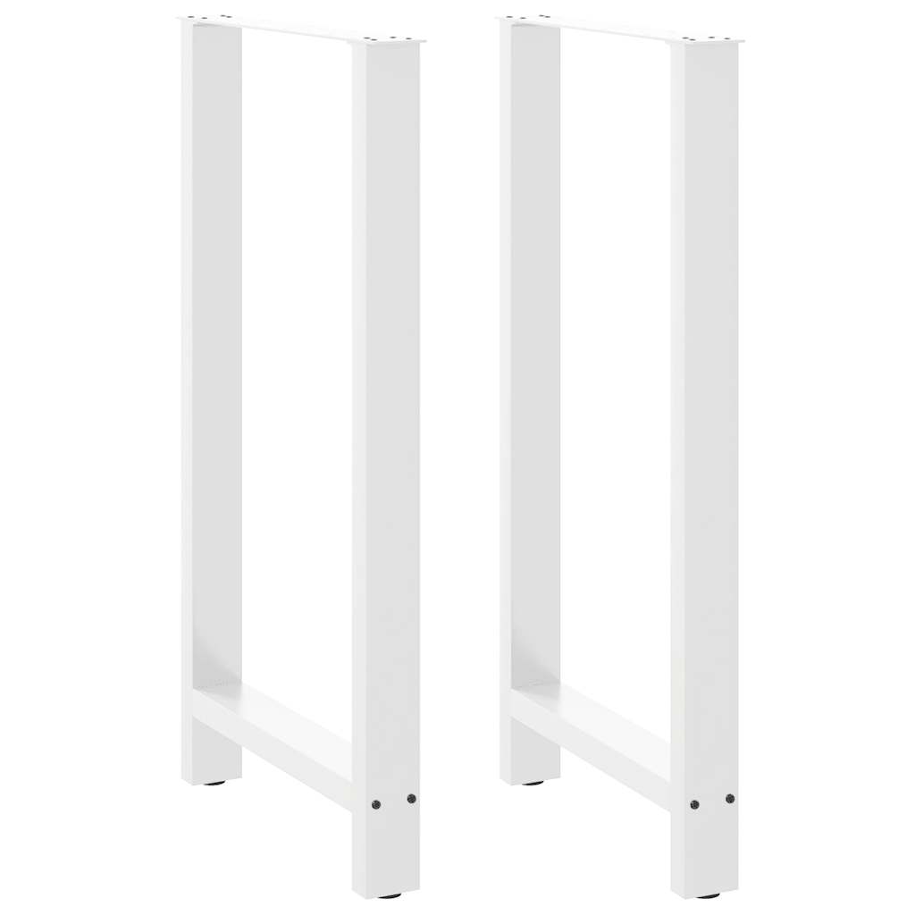 vidaXL Noge kavne mizice bela 2 kosa 60x(110-111) cm jeklo