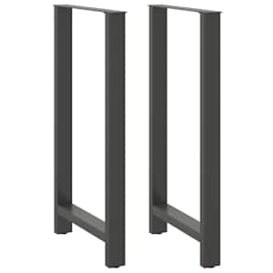 Nohy barového stolu antracitové 2 ks 60 x (110-111) cm ocelové - obrázek 1