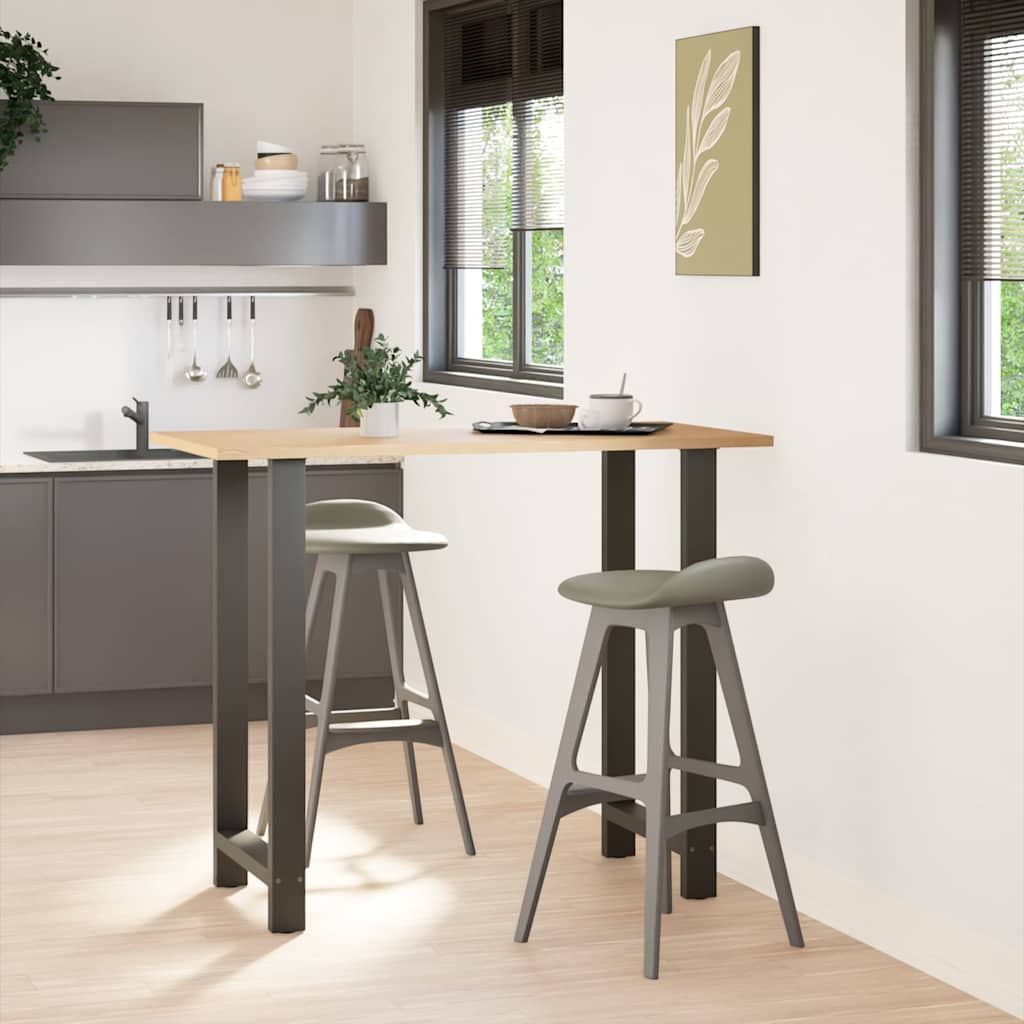 Barbordsben i stål - antracit, 2 stk., 60 x (110-111) cm