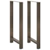 vidaXL baarilaua jalad, naturaalne teras, 2 tk, 60 x (110-111) cm, teras