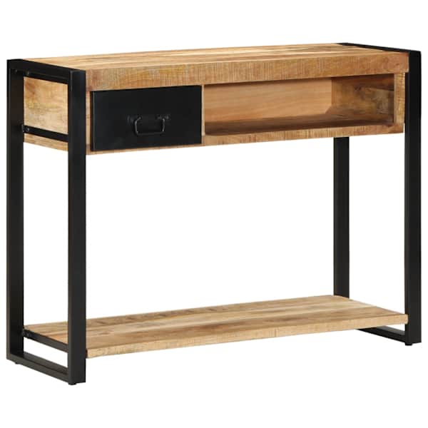 vidaXL konsoollaud 100x35x75 cm T&auml;ist&ouml;&ouml;tlemata puidust mango