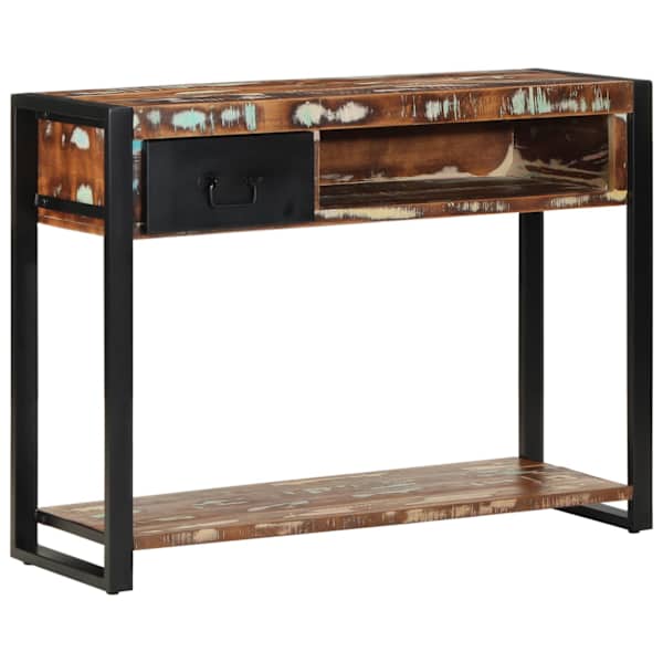 vidaXL mitmev&auml;rviline konsoollaud 100x35x75 cm taaskasutatud t&auml;ispuit