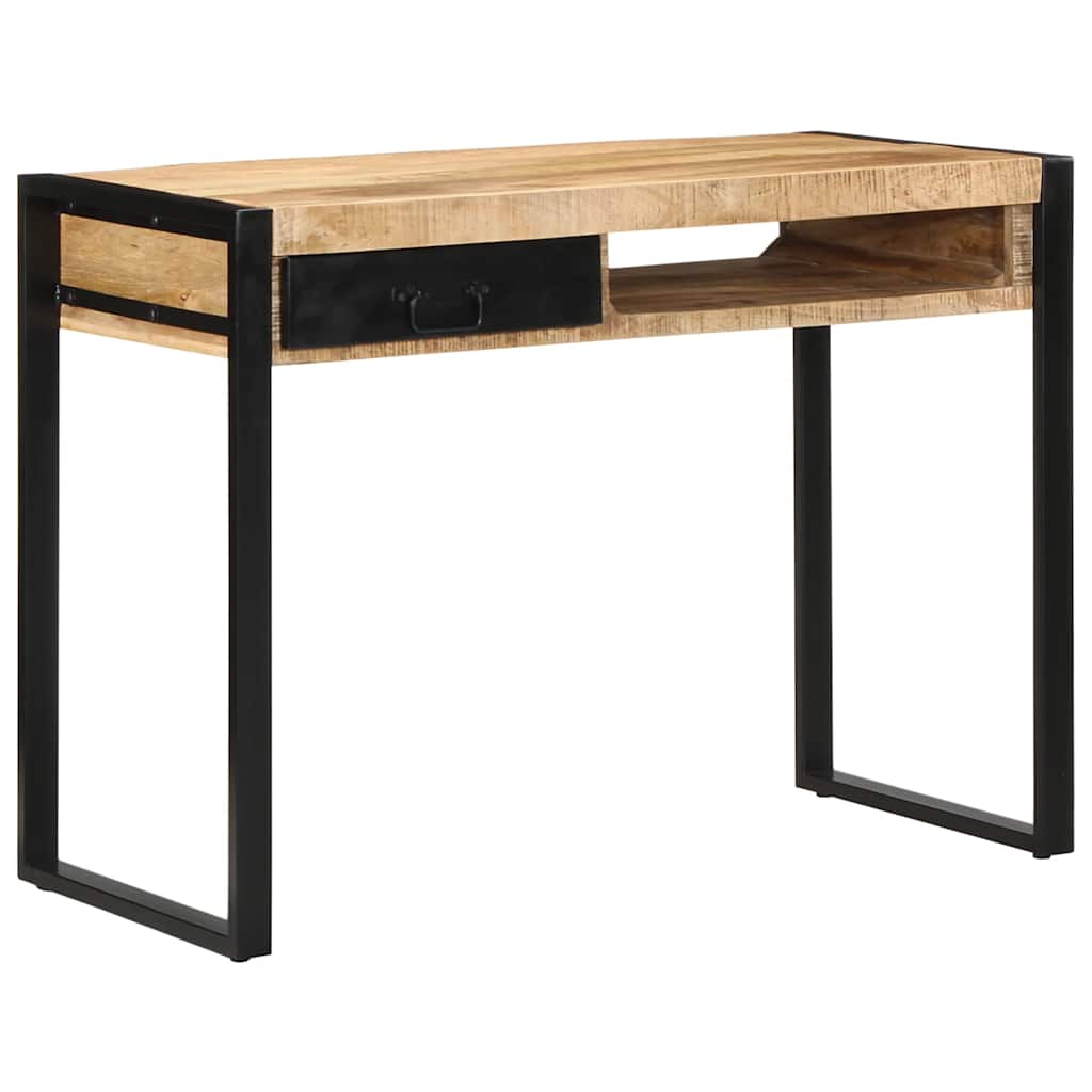 vidaXL Schreibtisch 100x50x75 cm Raues Massivholz Mango