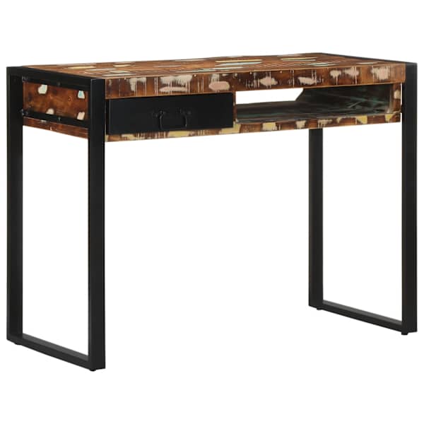 vidaXL Mitmev&auml;rviline kirjutuslaud 100x50x75 cm taaskasutatud t&auml;ispuit
