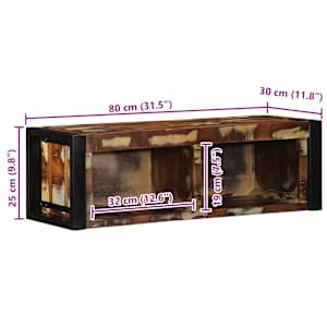 TV skříňka vícebarevné 80x30x25 cm recyklované dřevo - obrázek 9