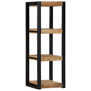 Stenska polica 35x35x100 cm Masivni neobdelan les Mango