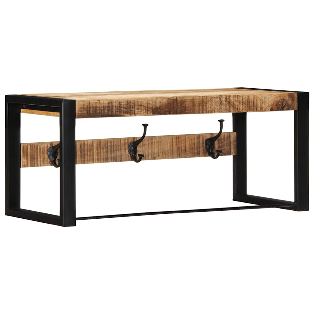 vidaXL Garderobe 80x35x35 cm Raues Massivholz Mango