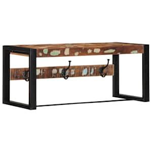 Plaščni obešalnik Multicolor 80x35x35 cm masivni les obnovljen