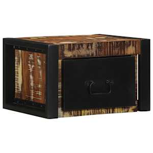 Nočna omarica Multicolor 40x35x25 cm Masivni les Reclaimed