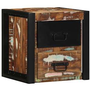 Noční skříňka Multicolour 40x35x40 cm Masivní dřevo Reclaimed - obrázek 1