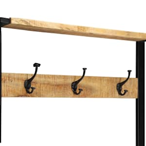 Věšák na oblečení 80x40x190 cm Masivní hrubé dřevo Mango - obrázek 6