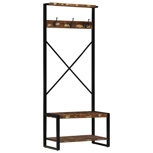 vidaXL mitmev&auml;rviline riidenagi 80x40x190 cm taaskasutatud t&auml;ispuit