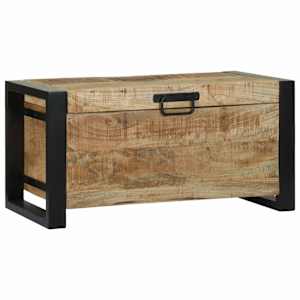 Úložné truhly Hnědá 60 x 30 x 30 cm Masivní magnovníkové dřevo - obrázek 1