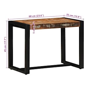 Lavice vícebarevná 60 x 35 x 45 cm masivní dřevo recyklované - obrázek 10