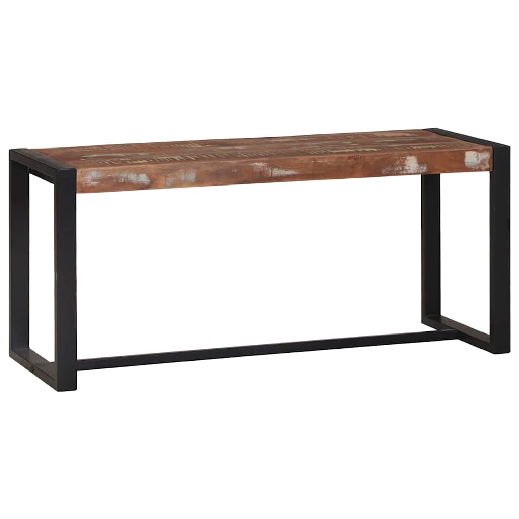 Monivärinen Penkki 100x35x45 cm Kierrätetty Täyspuu