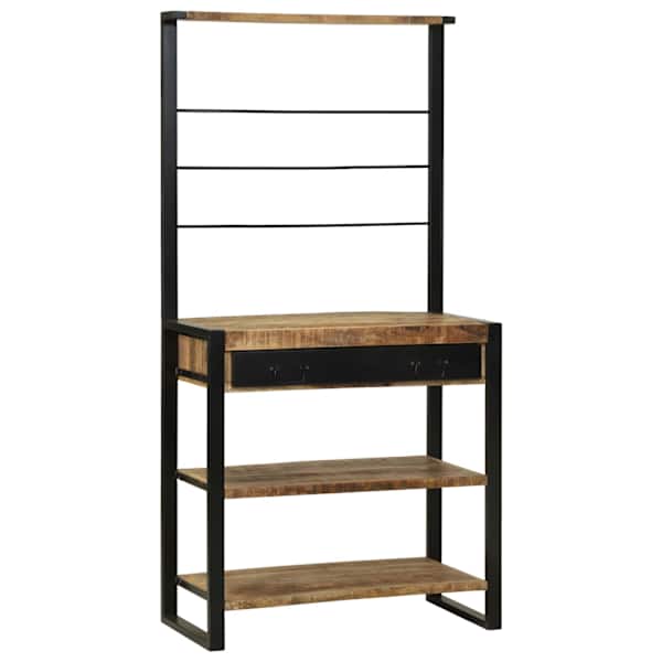 vidaXL K&ouml;&ouml;giriiul Pruun ja must 80 x 40 x 160 cm Tugev mango puu