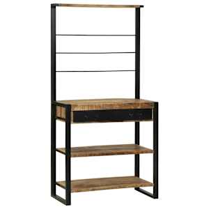 Kuhinjska polica Rjava in črna 80 x 40 x 160 cm
