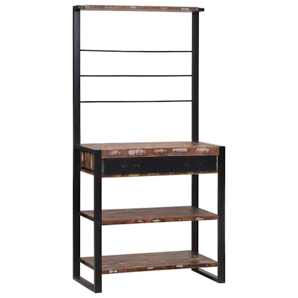 vidaXL K&ouml;&ouml;giriiul Mitmev&auml;rviline ja Must 80 x 40 x 160 cm