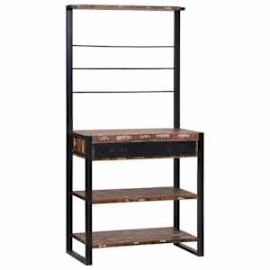 Kuhinjska polica Večbarvno in črno 80 x 40 x 160 cm