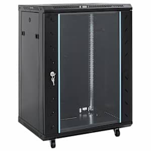 vidaXL 15U serverikapp, 19" IP20, must, 60 x 45 x 86 cm