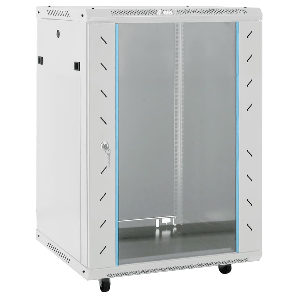 15U Netzwerkschrank 19″ IP20 Grau 53x40x80 cm