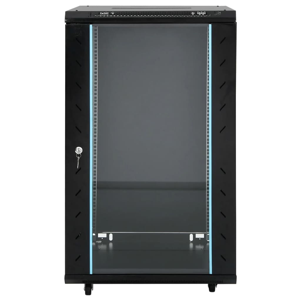 Thumbnail - vidaXL 18U Netzwerkschrank 19" IP20 Schwarz 60x60x100 cm