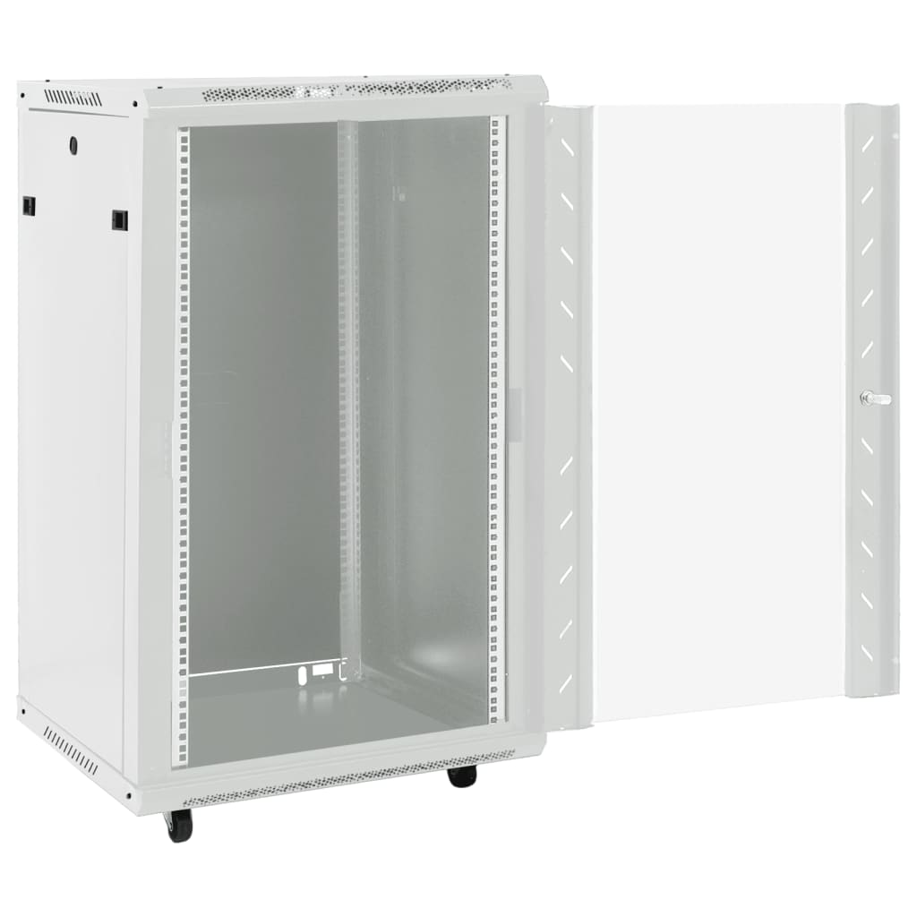 vidaXL 15U Nástenná serverová skriňa 19" IP20 sivá 60x60x100 cm