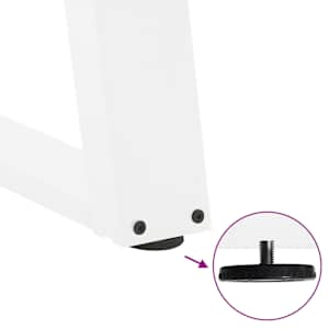 Nohy konferenčního stolku ve tvaru U, 2 ks, bílé, 30 x (30-31) cm, ocel - obrázek 9