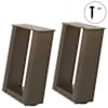vidaXL kohvilaua jalad U-kujulised 2 tk, naturaalne teras, 30 x (30-31) cm, teras