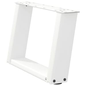 Nohy konferenčního stolku ve tvaru U, 2 ks, bílé, 40 x (30-31) cm, ocel - obrázek 4