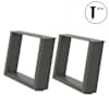 vidaXL kohvilaua jalad U-kujulised 2 tk, antratsiithall, 40 x (30-31) cm, teras